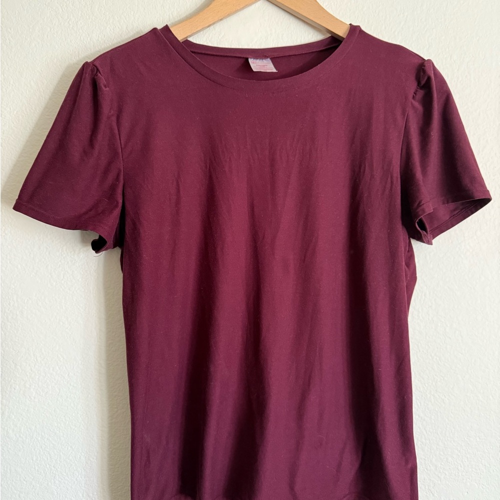 Red Blouse with Classic Design
